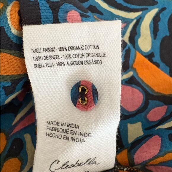 Cleobella Kaitlyn Floral Print Button Front Tassels Organic Cotton Blouse Small - Picture 13 of 16